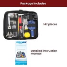 Gadgetime Usa Watch Repair Kit 147 Pieces - Professional Service Set With Car   