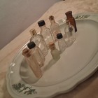 Vintage Antique Miniature Glass Bottle Lot Of 9 Medicine Toy Perfume Duraglas