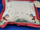 Two s Company Vtg Style Baby Pillow 9  X 9  Football Player Sports Nursery Decor