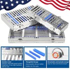 Dental Sterilization Cassettes Autoclave Racks Box Surgical Lab Instruments
