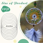 10pcs 6 8 10 12 Inch Silver Macrame Dream Catcher Rings  Metal Hoops Diy Flor   
