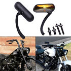 Black Motorcycle Oval Mirrors For Harley Softail V-rod Street Glide Dyna Touring