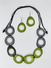 Handmade Tagua Nut Set Necklace And Earrings 