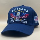 Us 250th Anniversary Embroidered Cap Structured Baseball Hat Eagle