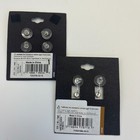 Sterling Silver Cz Earrings Lot Stud Set   Front Back Dangle 2 Pairs