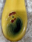 Rosemeade Pottery Yellow Rooster Spoon Rest  Great Condition  Stamped