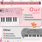37 Key Kids Electronic Piano Keyboard With Microphone Educational Musical Toy   