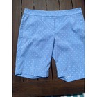 Izod Golf Shorts Womens 14 Blue Polka Dot Stretch Performance Activewear