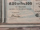 Egypt  Egyptian Credit Foncier  Le Caire  1882  500 Frs   Bank 