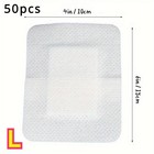 50pcs Large Wound Bandages Non-woven Adhesive First Aid 6x7cm
