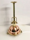 Pair Antique Copper Brass Pendant Lamps     Elegant Modern Ceiling Light Fixtures