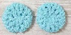 Handmade Crochet Kitchen Scrubbie Reusable Dish Sponge 3 Inch Caribbean Blue