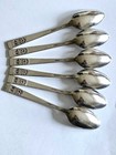 6 Edward Viii Coronation Silver Plated Oneida Community Tea Spoons 