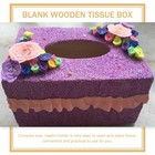 Diy Tissue Box Holder 6pcs Unfinished Wooden Napkin Organizer With Top Openin   