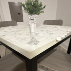 Clear Glass Square Pillar Candle Holder  Freestanding Modern Decorative 10 In