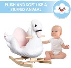 Plush Kids Ride On Toy Rocking Horse Swan Style Animal Rocker Seat Gift