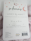 So Dreamy Bunny Baby Security Blanket Dusty Pink Plush