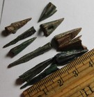 1 Rare Genuine Ancient Bronze Celtic Scythian Greek Trilobe Arrowhead 3 Century
