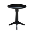 Olivia 30 In  Black Round Solid Wood Counter-height Dining Table