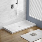 Non-slip Smc 60 w X 30 l Alcove Shower Pan Base In White With Center Drain