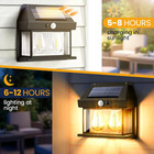 2x Solar Wall Light Outdoor Garden Dusk To Dawn Pir Motion Sensor Security Lamp
