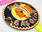 Vintage Silent Chief Gasoline Sign Motor Oil Gas Pump Porcelain Sign 6  X 6 