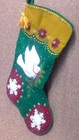 Bucilla Felt Christmas Stocking 18 Inch  Completed Handmade Beaded And Sequined