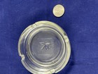 Playboy Bunny Ashtray Embossed Logo Clear Glass 4  Diameter Vintage