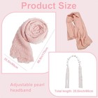 Newborn Photography Props Set Pearl Wrap Headband Cotton Blend Pink Outfit