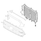 Grille Shutter Active Air Grill Louver W  Motor For 24-26 Toyota Tacoma Grille