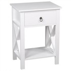 Night Stand Bedroom Side End Table With Drawer Bedside Table For Small Space