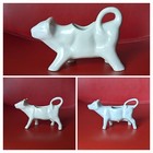 Lot Of 3 Small Medium Large White Ceramic Bull Cow Creamers 1 Fitz   Floyd 