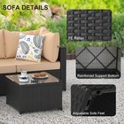 Patio Furniture Set  Outdoor Sectional Sofa W   Coffee Tabl For Backyard  Garden