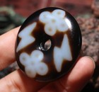 Energy Tibetan Old Agate 5 Eyed Lightening Safety Knot Dzi Bead Amulet Pendant