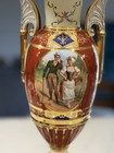 Pair Of Antique French Sevres Porcelain   Bronze Table Lamps  32   Pair 24k Gold