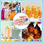 100 Pcs Luminous Mini Duck Keychains Glow In The Dark Resin Duck 3d Tiny Key    