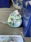 Franz Porcelain Holiday Beginnings Chickadee Sugar Bowl Fz01494 Kuang Yun