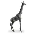 Giraffe Metal Hand Painted Finish Figurines Home Decor - Multicolored