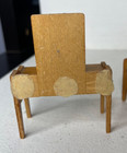 Vintage Wooden Dollhouse Furniture Double Bed End Table Vanity Great