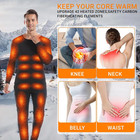 Heated Thermals Underwear Set For Men With 2 Quickly-charging Batteries  Heated