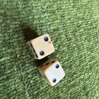  2  Bakelite Butterscotch Dice Standard Size 5 8    Vintage