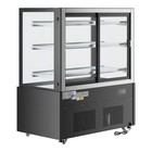 47 3 16  Square Glass Black Refrigerated Bakery Display Case