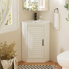 Corner Bathroom Vanity Sink Combo For Small Space Freestanding Compact Space New