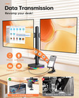 Rgb Dual Monitor Desk Mount  Monitor Stand With 3 Usb Ports  Charging And Usb Da