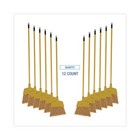 Boardwalk Brmaxil Poly Fiber Angled-head 55  Lobby Brooms - Yellow  12 ct  New