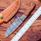Custom Made Damascus Hunting Knife Hand Forged Damascus Steel Wood Handle 2907