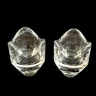 Clear Glass Votive Tea Light Candle Holders Wavy Edge 2 5 8  X 1 3 4  Lot