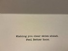Get Well Avanti Greeting Cards New W envelopes Lot 5  clear Skies Ahead    