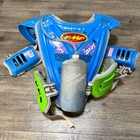 Kawasaki Chest Protector Blue Green Vintage Ms Racing Back Canteen  as-is 