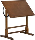Rustic Oak Drafting Table 36x24in Vintage